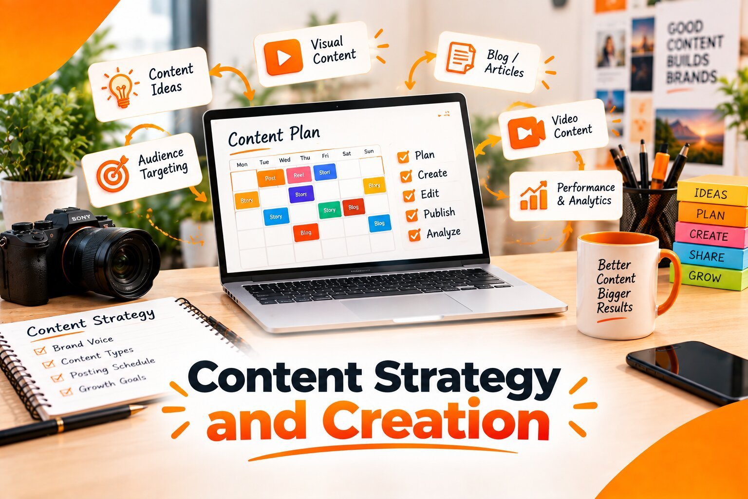 Content Strategy & Creation realistic visual